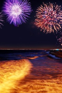 Fireworks at the Ocean